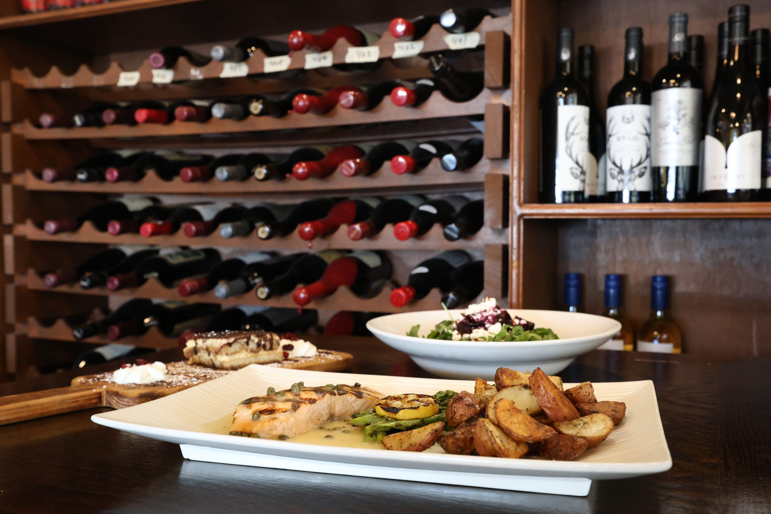 Signature dishes with wine selection